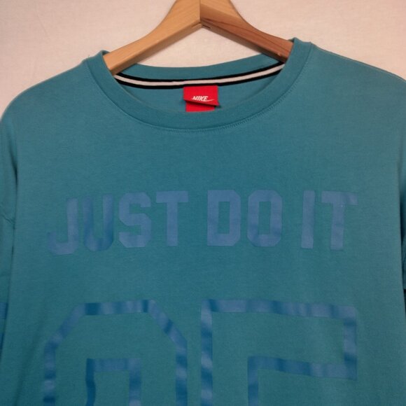Nike Just Do It Shirt Women S Blue 1995 Rerto Sports Jersey Athletic Blokecore - Picture 5 of 9